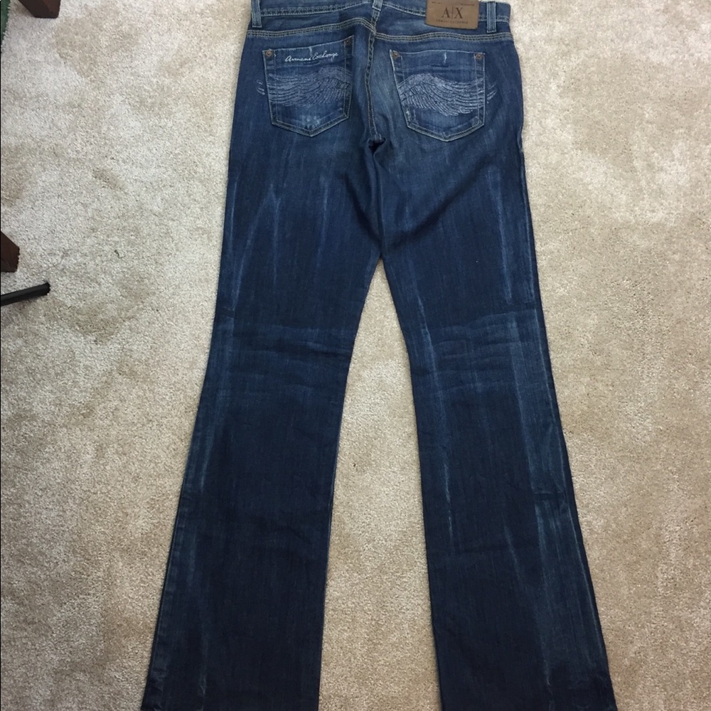🗽 ARMANI EXCHANGE Boot Cut WINGS Denim JEANS. 6 - Picture 5 of 8